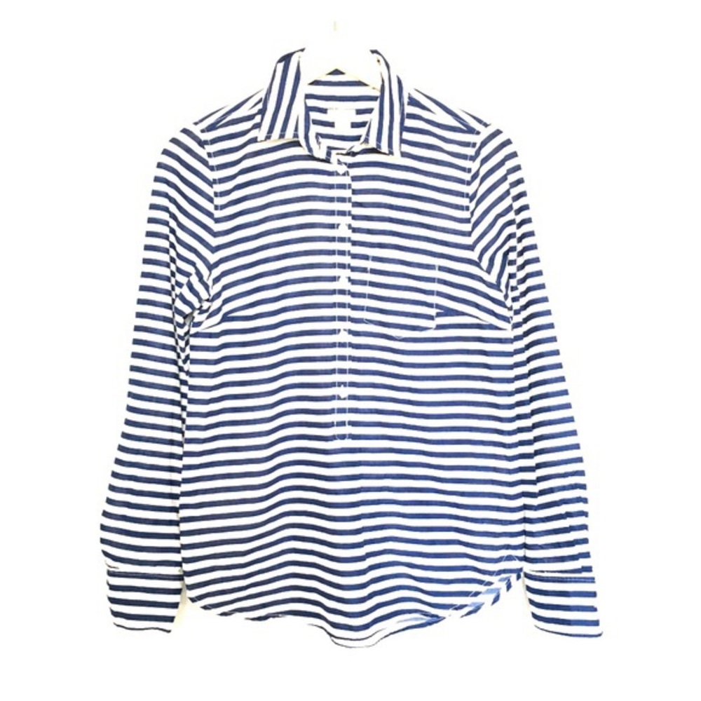 J. Crew Factory Printed Voile Popover Shirt
